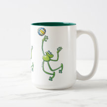 Rana del voleibol taza