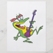 rana divertida del froggy de la guitarra baja del  flyer personalizado