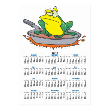 rana divertida en un dibujo animado del sartén plantillas de tarjetas personales