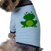Rana encantadora del dibujo animado camisetas de perrito