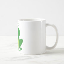 Rana encantadora del dibujo animado taza de café