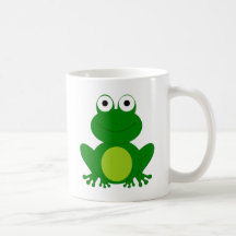 Rana encantadora del dibujo animado taza de café