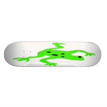 Rana verde/sapo, fondo blanco patin personalizado