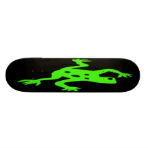 Rana verde/sapo, fondo negro monopatines personalizados