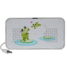 Ranas lindas - madre del kawaii y rana del bebé PC altavoces