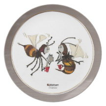 Rand del grijze del bord de BIJkletsen Plato Para Fiesta