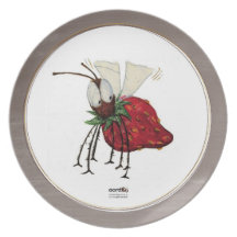 rand del grijze del bord del aardBIJ Plato De Cena