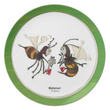 Rand del groene del bord de BIJkletsen Plato Para Fiesta