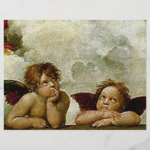 Raphael "Sistine Madonna" (circa 1513) (detalle) Tarjetas Informativas