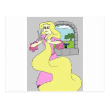 Rapunzel Tarjeta Postal