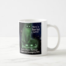 raqueta máximo-Arturo del gato del UFO del conduct Taza De Café