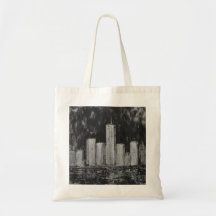 Rascacielos de Nueva York en bolso del aceite Bolsa De Mano