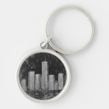 Rascacielos de Nueva York en llavero/llavero del a