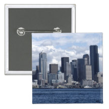 Rascacielos de Seattle Washington Pins