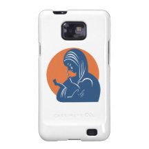 Rasgones de la madre y del niño retros galaxy SII coberturas