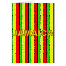 Rasta colorea el oro rojo y el verde de Jamaica Felicitaciones