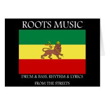 Rasta - león de la bandera de Etiopía de la música Tarjeton