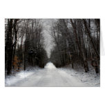 Rastro escénico del invierno tarjeta