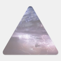 Rastros de la tormenta y de la estrella del relámp colcomanias trianguladas personalizadas