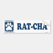 RAT-CHA_blue Etiqueta De Parachoque