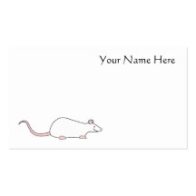 Rata blanca del mascota del albino plantillas de tarjetas de visita