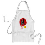 Rata china del zodiaco en delantal del kanji