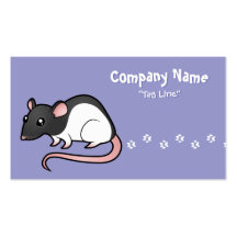 Rata del dibujo animado tarjetas de negocios