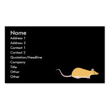 Rata del mascota. Canela Berkshire, vientre blanco Plantillas De Tarjeta De Negocio