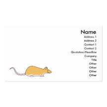 Rata del mascota. Canela Berkshire, vientre blanco Plantillas De Tarjeta De Negocio