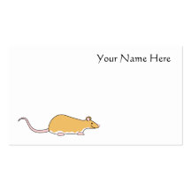 Rata del mascota. Canela Berkshire, vientre blanco Tarjetas De Negocios