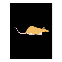 Rata del mascota. Canela Berkshire, vientre blanco Tarjetas Postales