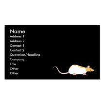 Rata del mascota. Canela y blanco, abigarrado enca Tarjetas De Visita