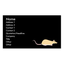Rata del mascota. Cervatillo Berkshire, vientre bl Plantilla De Tarjeta Personal