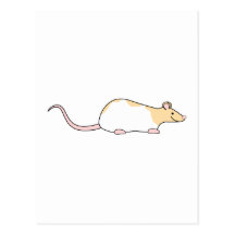 Rata del mascota. Cervatillo y abigarrado encapuch Tarjetas Postales