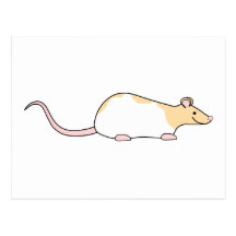 Rata del mascota. Cervatillo y abigarrado encapuch Postales