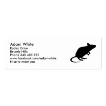 Rata del ratón plantillas de tarjetas de visita