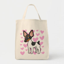 Rata Terrier/amor del fox terrier de juguete Bolsas De Mano