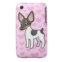 Rata Terrier/amor del fox terrier de juguete Case-Mate iPhone 3 Fundas