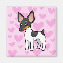 Rata Terrier/amor del fox terrier de juguete Imanes De Nevera