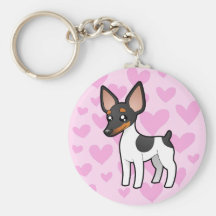 Rata Terrier/amor del fox terrier de juguete Llaveros Personalizados