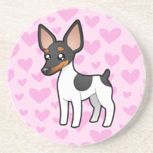 Rata Terrier/amor del fox terrier de juguete Posavasos Para Bebidas