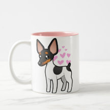 Rata Terrier/amor del fox terrier de juguete Taza De Café