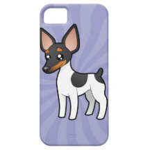Rata Terrier del dibujo animado/fox terrier de jug iPhone 5 Funda