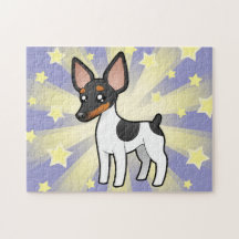 Rata Terrier del dibujo animado/fox terrier de jug Puzzles