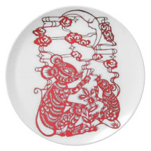 Rata/zodiaco Ratón-Chino Plato Para Fiesta