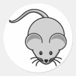 Ratón adorable pegatinas redondas