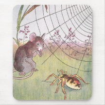 Ratón, araña y Web en el prado Alfombrilla De Ratones