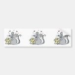 ratón cariñoso del queso lindo etiqueta de parachoque