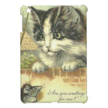 Ratón de observación del gatito del vintage - mini