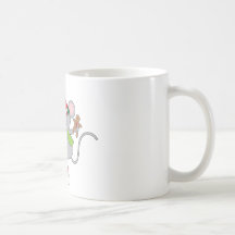 Ratón del bastón de caramelo tazas de café